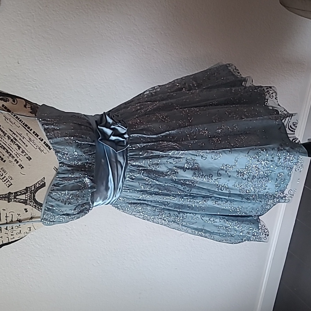 Blue sparkly homecoming dress